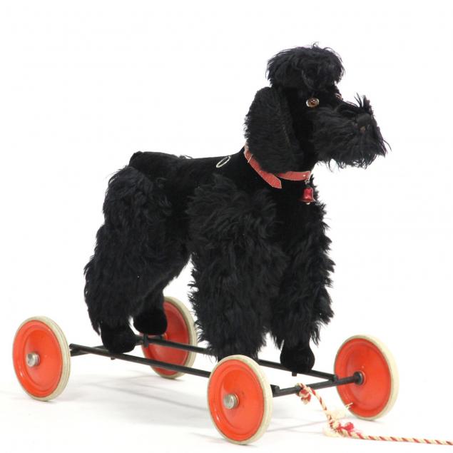 vintage-steiff-poodle-ride-on-pull-toy