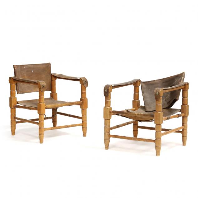 pair-of-kaare-klint-style-safari-chairs