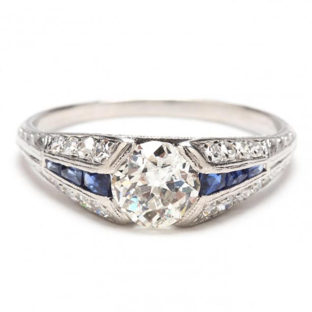 art-deco-platinum-diamond-and-sapphire-ring