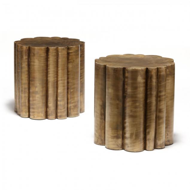 pair-of-modernist-brass-lobed-side-tables
