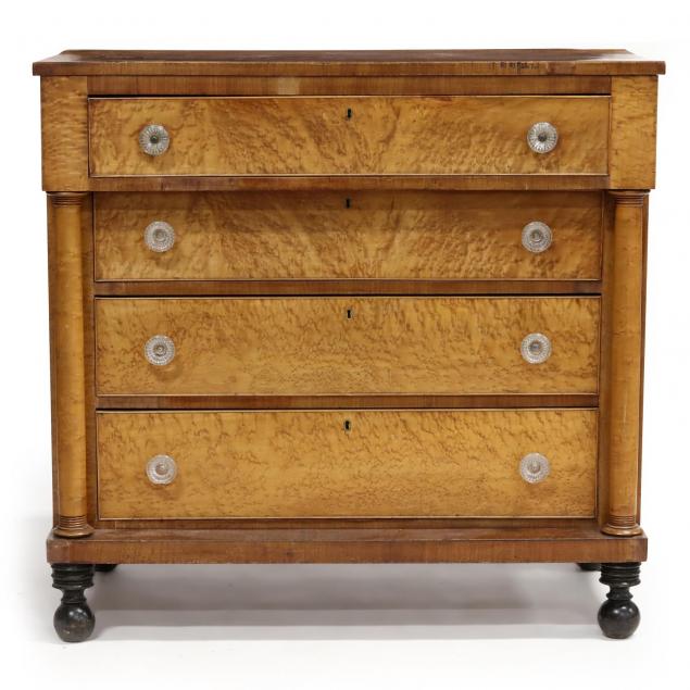 american-classical-figured-maple-chest-of-drawers