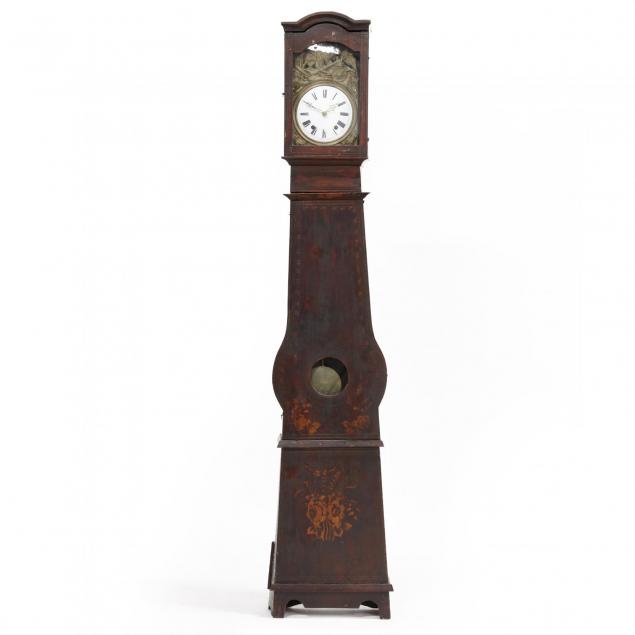continental-paint-decorated-tall-case-clock