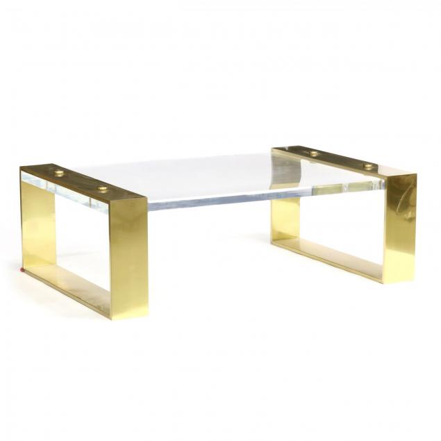 contemporary-oversized-brass-and-acrylic-coffee-table