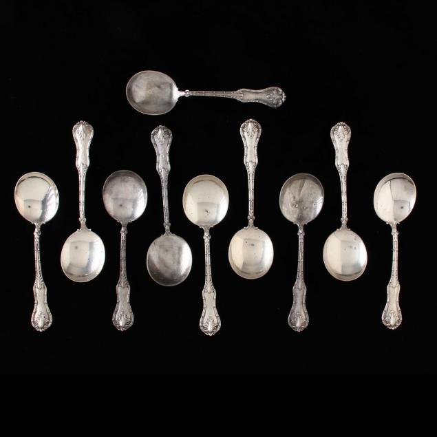 a-set-of-ten-howard-sterling-co-josephine-sterling-silver-round-soup-spoon