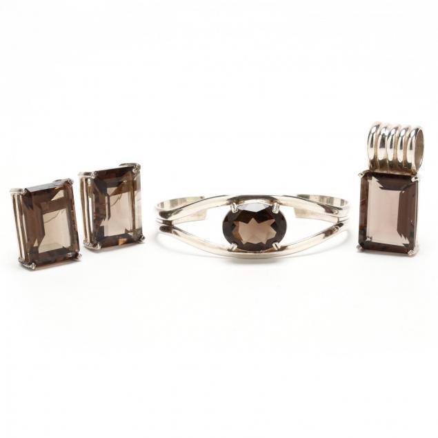 sterling-silver-and-smoky-quartz-demi-parure