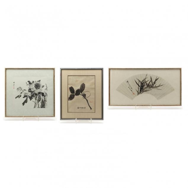 three-asian-ink-paintings