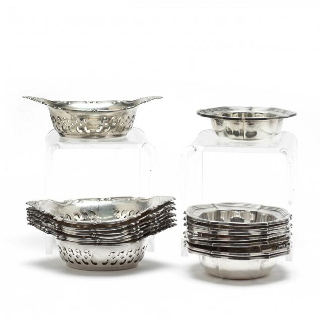 two-sets-of-eight-sterling-silver-nut-dishes