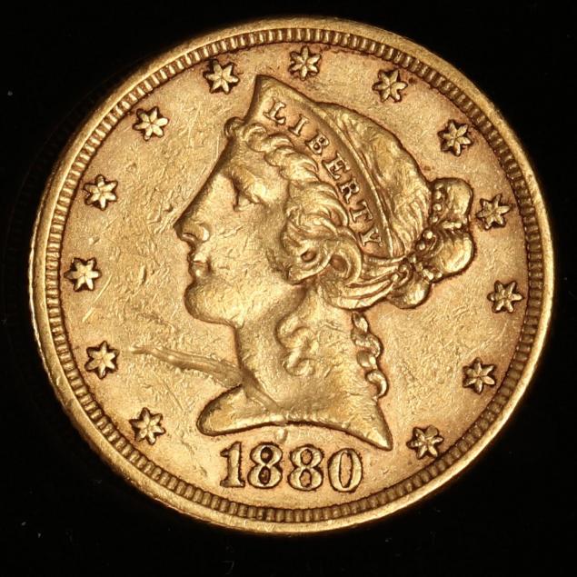 1880-5-gold-liberty-head-half-eagle