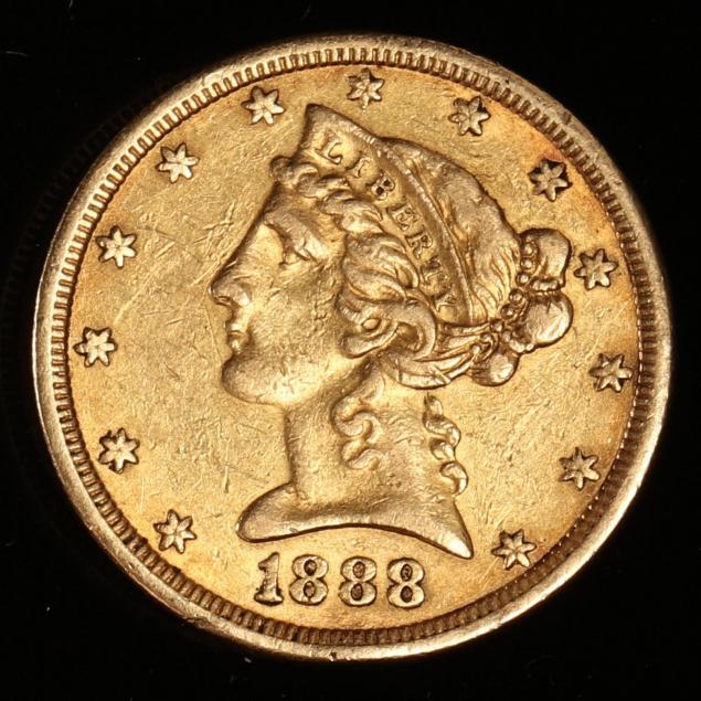 1888-s-5-gold-liberty-head-half-eagle
