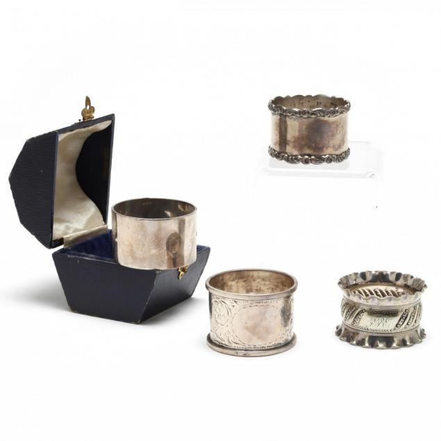 four-silver-napkin-rings