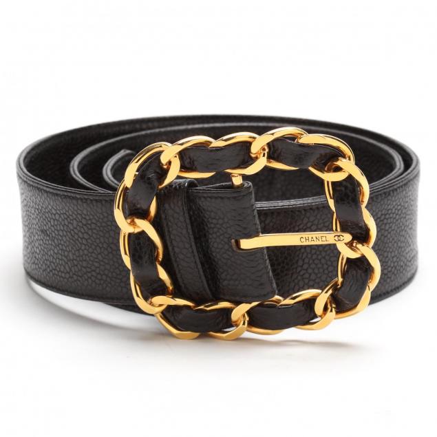 black-leather-and-gold-tone-chain-belt-chanel