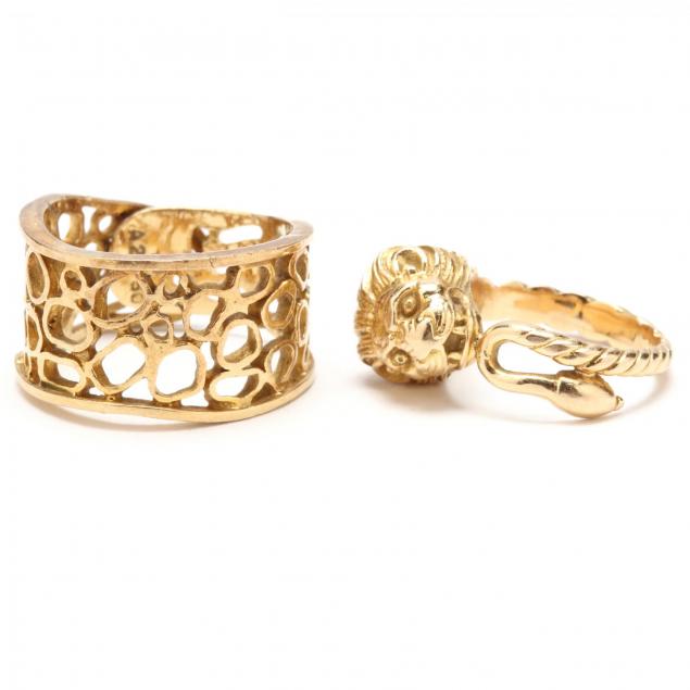 two-18kt-gold-rings