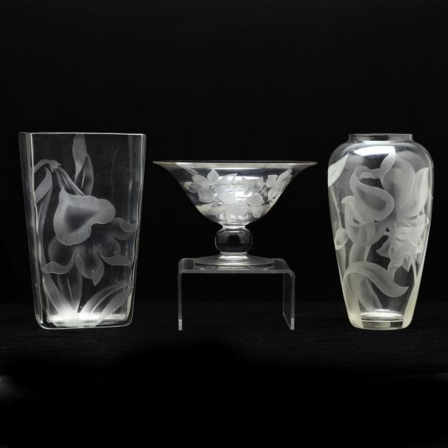 three-franz-grosz-glass-pieces