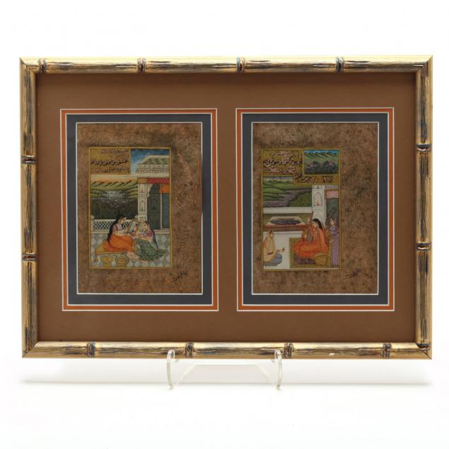 two-indian-miniature-court-paintings