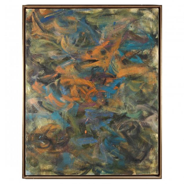 sidney-e-zimmerman-american-german-20th-c-large-colorist-abstract-orange-and-blue