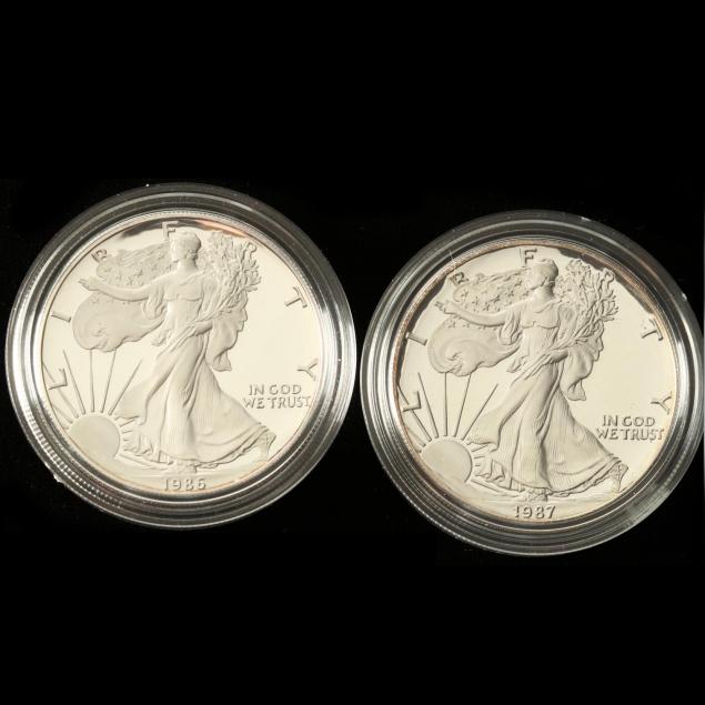 two-different-proof-1-american-silver-eagles