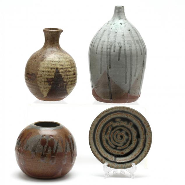 group-of-four-studio-art-pottery-pieces