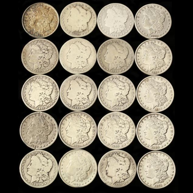 twenty-mixed-date-mint-circulated-morgan-silver-dollars