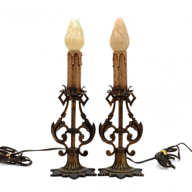 pair-of-vintage-spanish-style-boudoir-candle-lamps