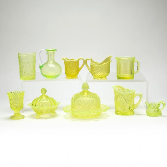 uranium-glass-vintage-serving-group