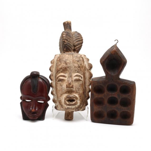 three-african-wood-carvings