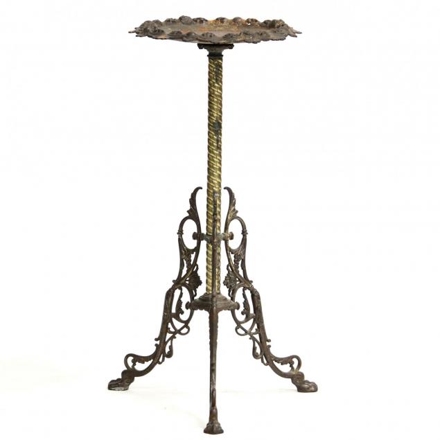 antique-brass-and-iron-smoking-stand