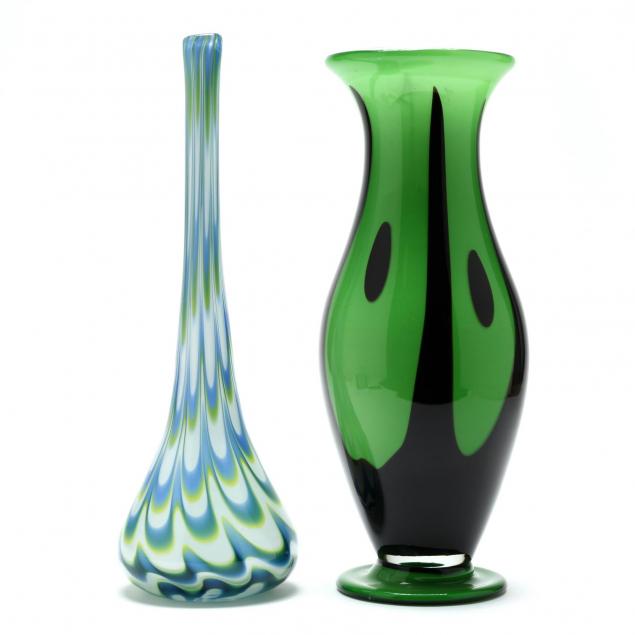 two-eastern-art-glass-vases