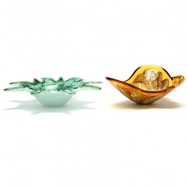 two-murano-glass-ashtrays