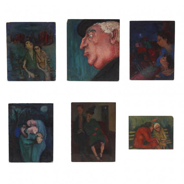 shirley-gardner-ny-20th-century-six-figural-paintings