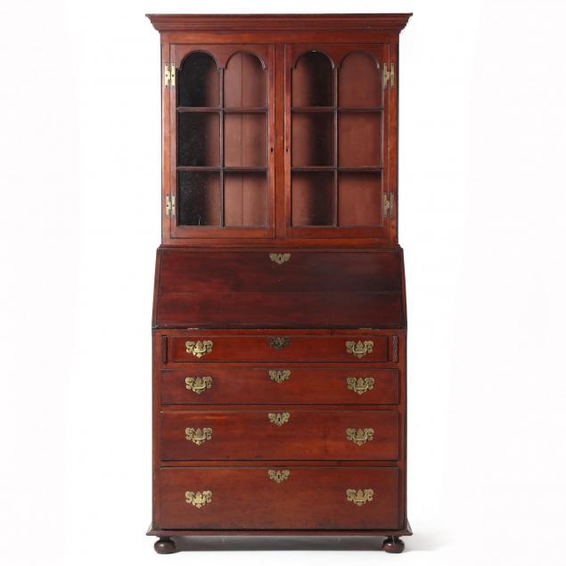 american-chippendale-transitional-inlaid-secretaire-bookcase