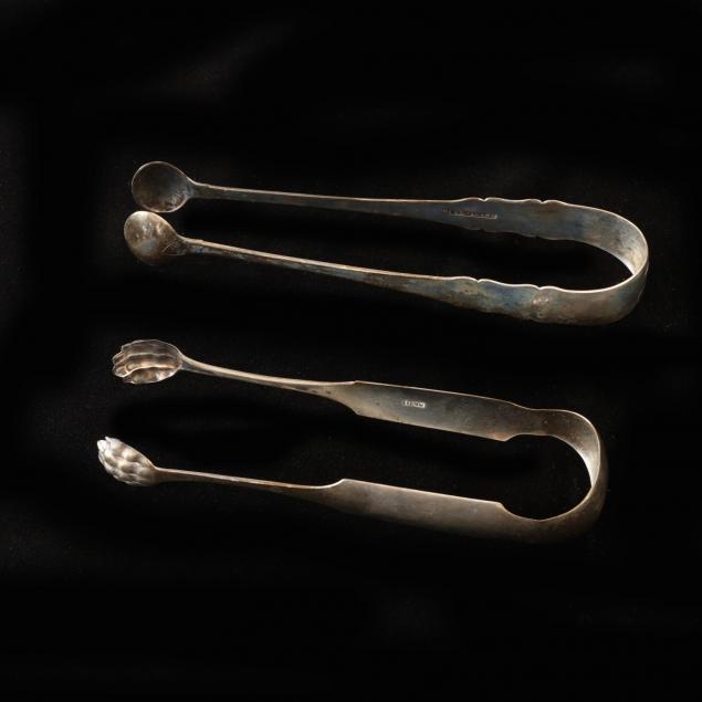 two-pairs-of-american-coin-silver-sugar-tongs