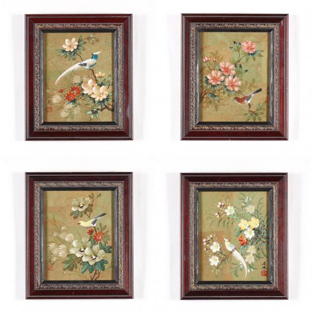 set-of-four-japanese-bird-and-flower-paintings