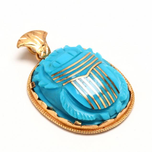 18kt-gold-and-turquoise-pendant