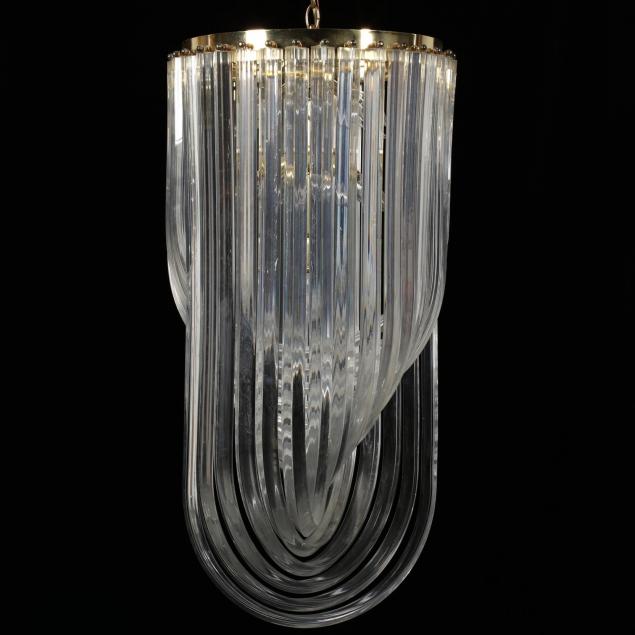 modernist-acrylic-and-brass-twisted-chandelier
