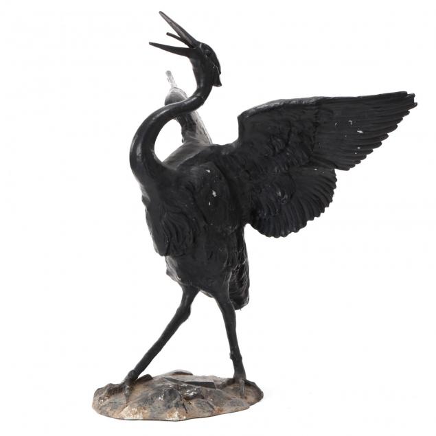 vintage-cast-aluminum-egret-fountain-head