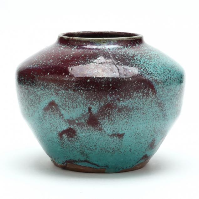 jugtown-pottery-chinese-blue-shoulder-vase