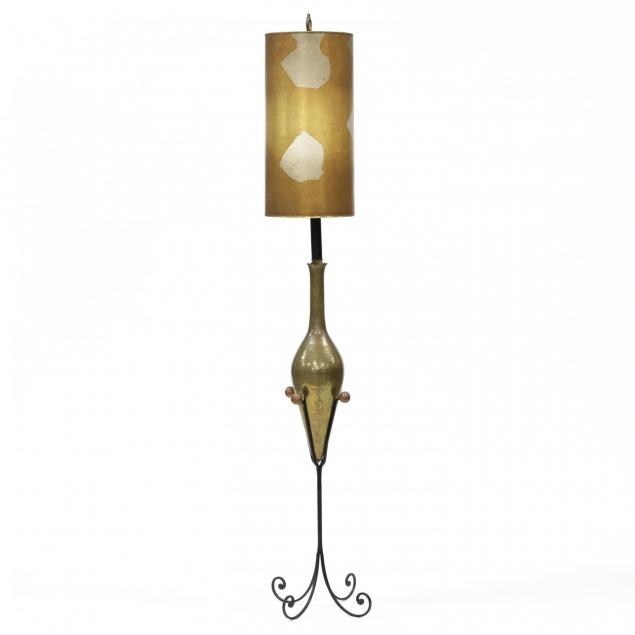 italian-hammered-metal-floor-lamp