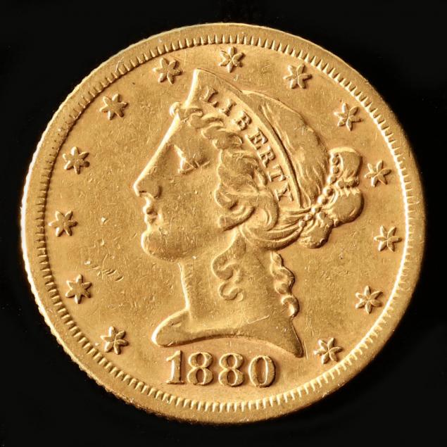 1880-5-gold-liberty-head-half-eagle