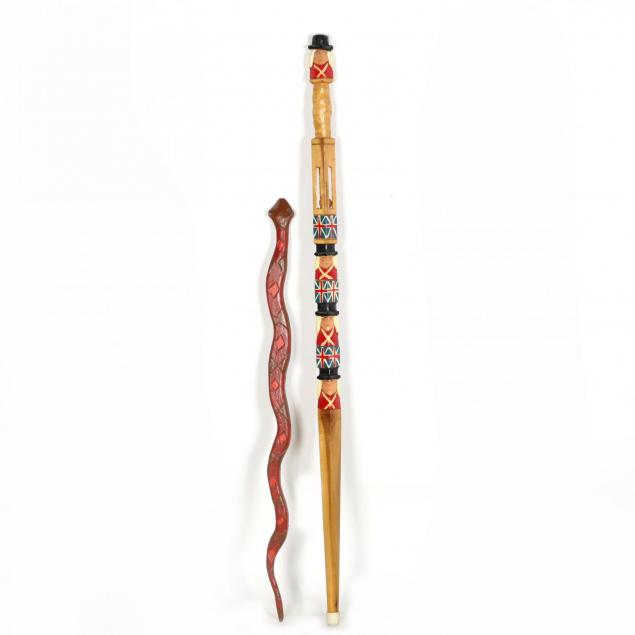 two-carved-folk-art-walking-sticks-buddy-fisher