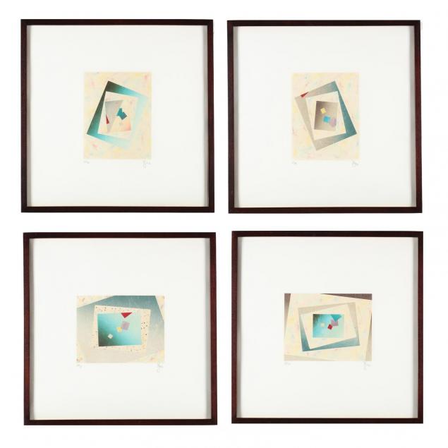 group-of-four-framed-geometric-prints