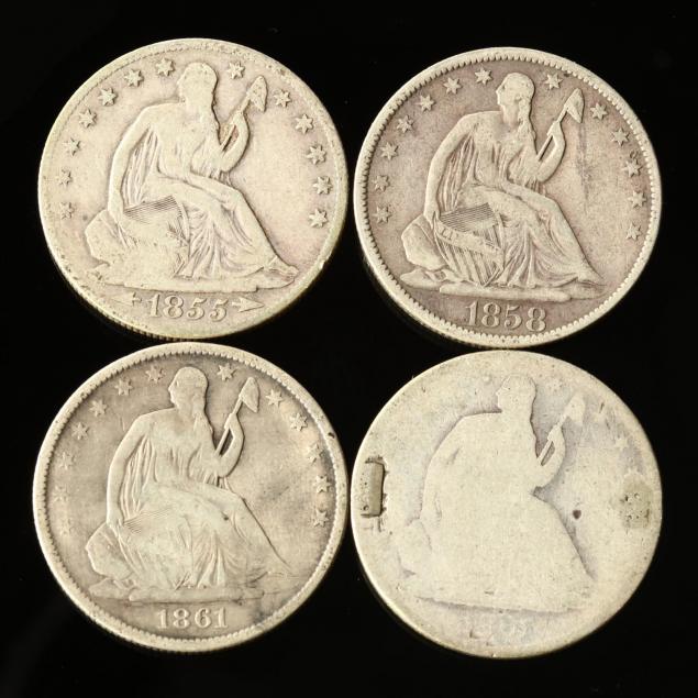 four-new-orleans-liberty-seated-half-dollars