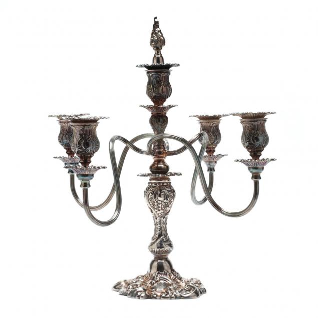 a-rococo-revival-silverplate-five-light-candelabrum