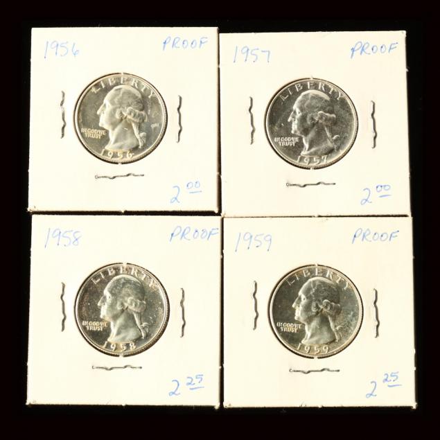 four-1950s-proof-quarters