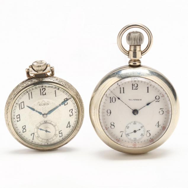 two-vintage-open-face-pocket-watches