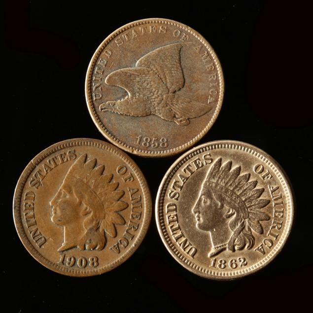 flying-eagle-cent-and-two-indian-cents