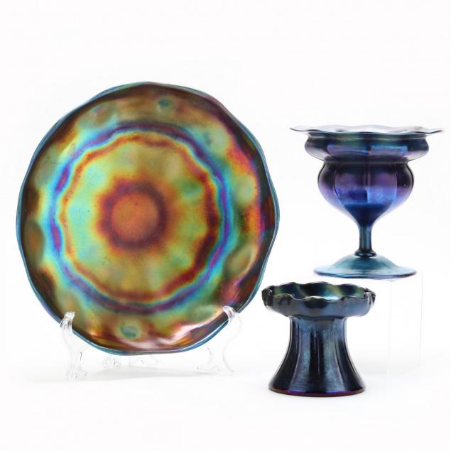 l-c-tiffany-three-pieces-of-restored-favrile-art-glass