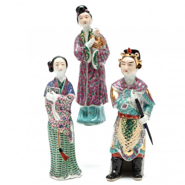 three-chinese-porcelain-figures