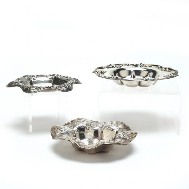 three-art-nouveau-sterling-silver-bowls