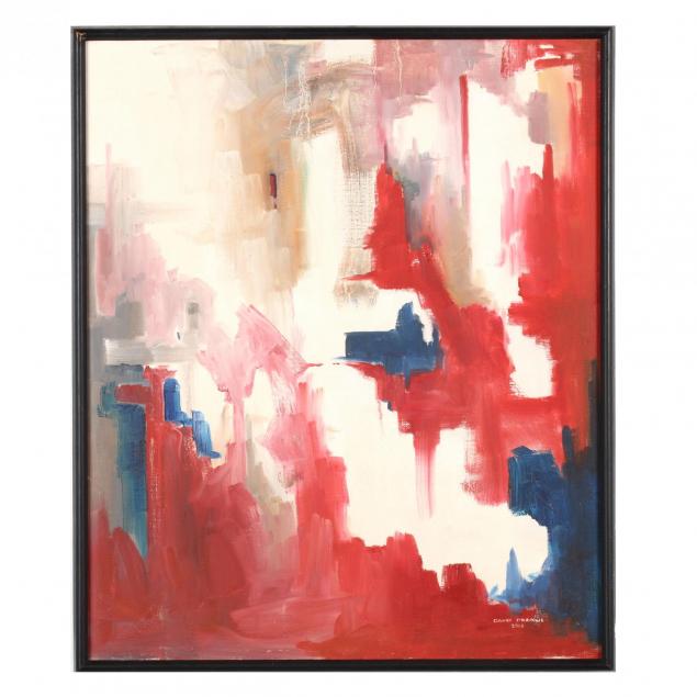 david-preaus-20th-c-framed-abstract-expressionist-painting