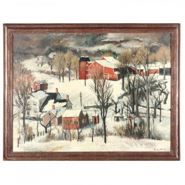 harry-gottlieb-ny-1895-1993-new-england-winter-village